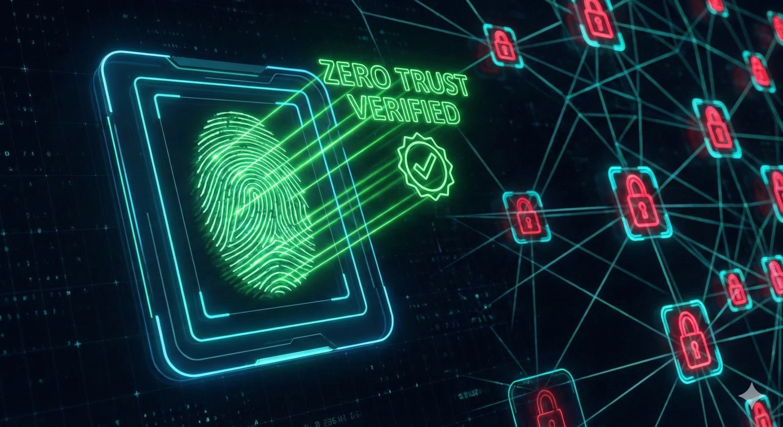 Visualización de la arquitectura Zero Trust: verificación de identidad en cada acceso a datos.